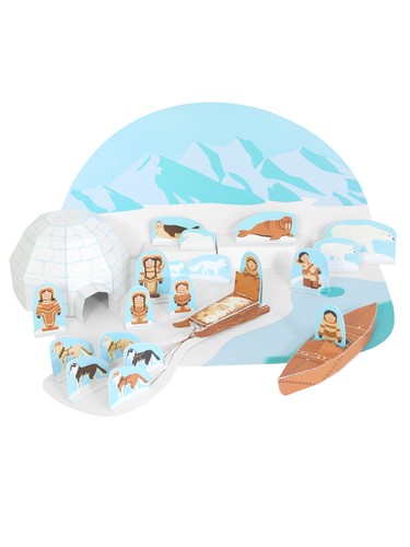 Arktis bastelvorlage eskimo - bastelvorlage,