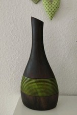 VASE Ritzenhoff und Breker  , 34 cm , Braun Holzoptik mit Lindgrün NEU