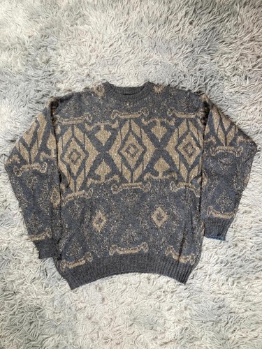 Vintage pullover 90er grau - pullover,