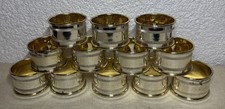 Serviettenringe 12er Set rund aus Metall DDR 1970er