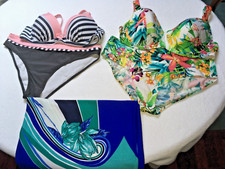 2 Bikinis  Schwarz/Rosa, Bunt