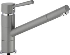 Spültischarmatur Einhebelmischer Küchenarmatur drehbarer Auslauf matt hellgrau