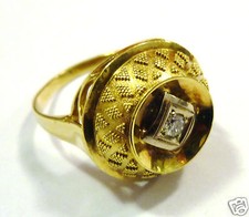 Goldring rund Brillantring