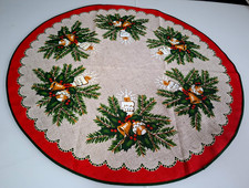 Großmutters - Runde Weihnachtsdecke  Ø 81cm -TOP