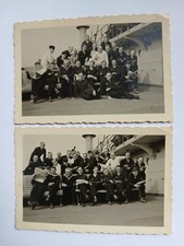 2 s/w Fotos: Matrosen auf Schiff Monte Sarmiento – Marine-Soldaten / Kiel