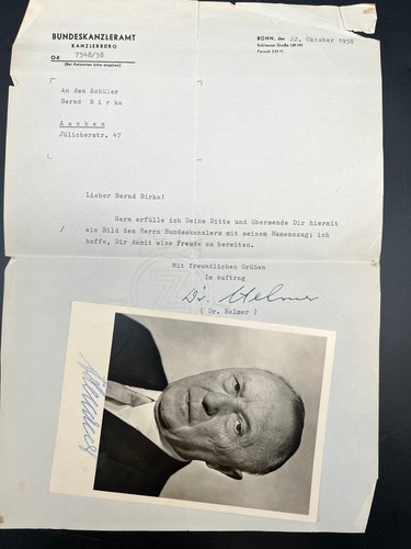 Konrad adenauer autogramm - ,