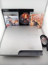 PS3 Slim Konsole Silber CECH-3004B Ersatzkonsole Akzeptabel mit Spielen USK18