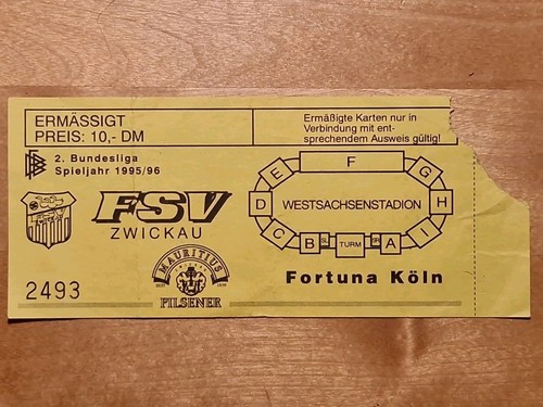 Sammlerticket fsv zwickau - sammlerticket,