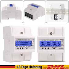 Drehstromzähler geeicht für DIN Hutschiene + 5-100A 230/400V 3 Phasen 4 Draht DE