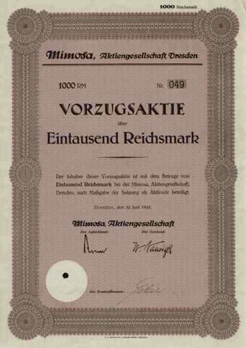 Mimosa 1943 dresden sachsen - mimosa,