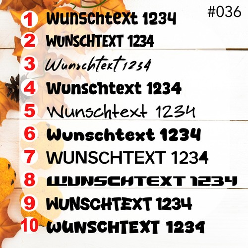 20cm wunschtext aufkleber - wunschtext,