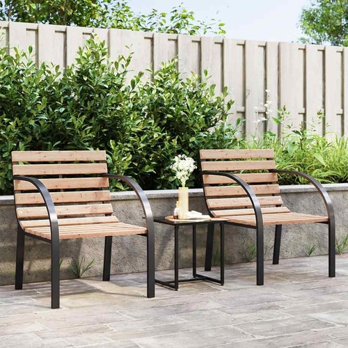 Holz gartenstuhl - 2x,