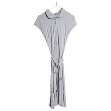 H&M, Polokleid, Größe: M, Grau/Weiß, Elasthan/Viskose, Damen -MCp