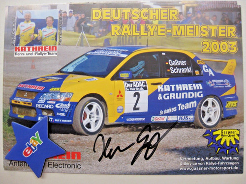 Rallye autogrammkarte gaßner - autogrammkarte,