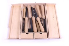 8 tlg. Drechselwerkzeug Drechselbeitel Drechseleisen Holzbearbeitung Holzkiste