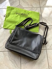 Picard Herren LederUmhängetasche/ Laptoptasche/ Arbeitstasche Schwarz  NEU 