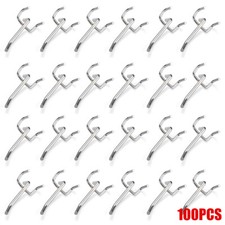 100x Lochwandhaken Set Metall Hacken 5cm Für Lochwand Lochplattenhaken 25mm