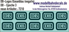 10 H0 Decals DB Logo 4,6 x 3,25 mm ozeanblau - Keks TOP NEU Decals 087-7210