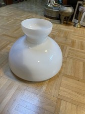 Schöner großer alter Lampenschirm für Petroleumlampe Schirm weiß ca. 30 cm