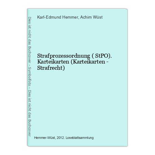 Strafprozessordnung - , stpo)
