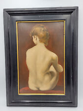 Altes Ölgemälde weiblicher Rückenakt, antik, vintage