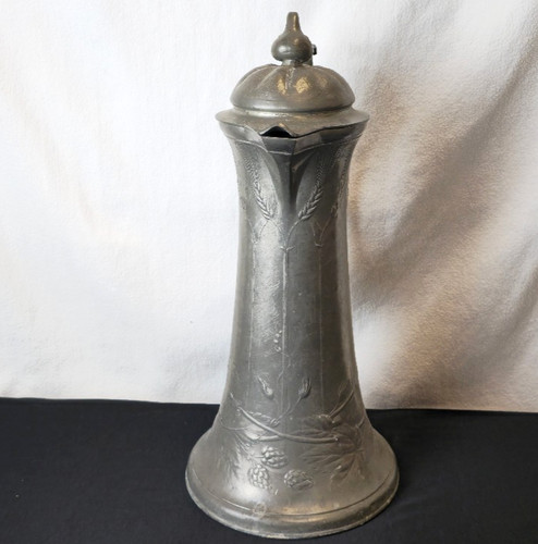 Jugendstil zinnkanne 1900jh - jugendstil,