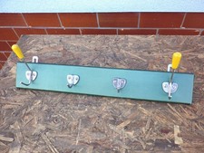 Hakenleiste DDR Garderobe 4 Haken 61 cm grün 50er Jahre we365