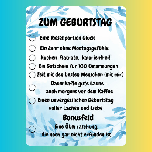 Geburtstagskarte zum ankreuzen - geburtstagskarte,