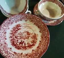 Grindley Homeland Staffordshire, England Suppentassen SET mit Untertasse, 21 tlg