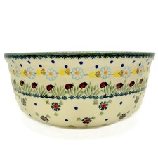 Bunzlauer Keramik Schale tief - Dekor Marienkäfer - II Wahl