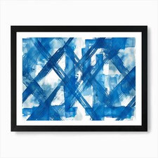 Abstraktes blaues Gemälde 23