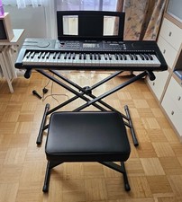 Electro Keyboard / Klavier / Piano mit Ständer, Hocker und Abdeckung/Staubschutz