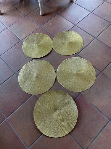 Platzset rund gold abwaschbar - rund,