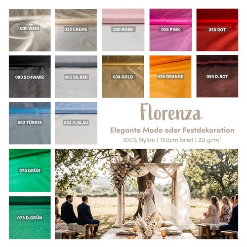 Florenza stoff meterware uni - stoff,