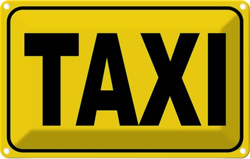 Blechschild 20x30 taxi - blechschild,