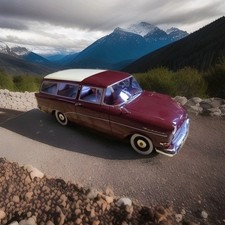 Minichamps Opel Rekord Caravan Kombi Rot Modellauto 1:18