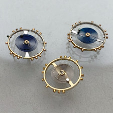 3x Unruh komplett def. f. Junghans Taschenuhren, Breguet  Komp, Balance mtd