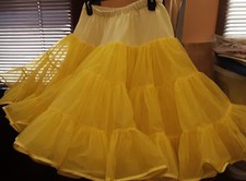 Vtg Petticoat Skirt Yellow