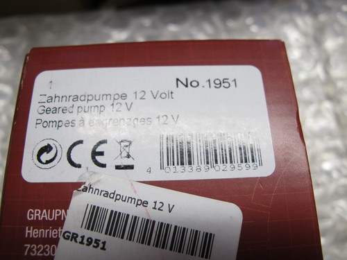 1951 graupner zahnradpumpe - gr,