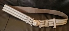 DDR NVA Uniform Koppel Gürtel Feldbinde MfS Parade Offizier Silber 100 cm Länge