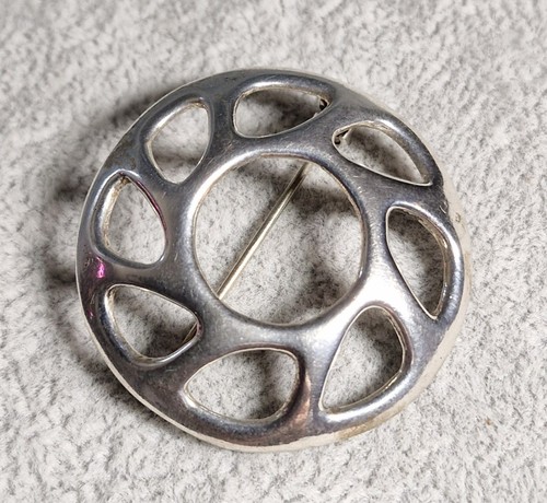Vintage silber brosche gisbert - silber,