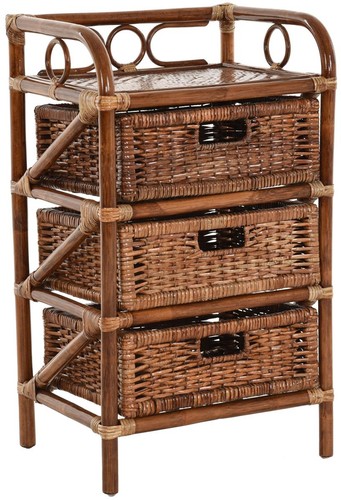 Rattan kommode badregal 3 - rattan-kommode,