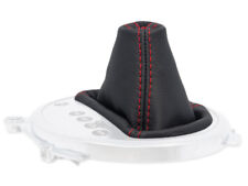 SCHALTMANSCHETTE FUR AUDI TT 8J DSG automatik SCHALTSACK LEDER SCHWARZ NAHT ROT