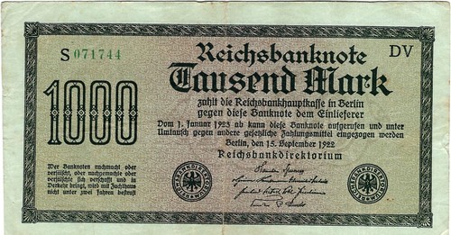 Reichsbanknote 1000 mark 1922 - 1000,