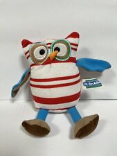 DR. BECKMANN Werbefigur Stofftier Eule UHU  weiß rot gestreift, 15 cm