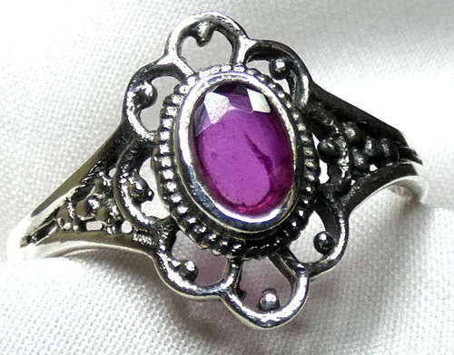 Rubin ring 925 silber gr - 💖,