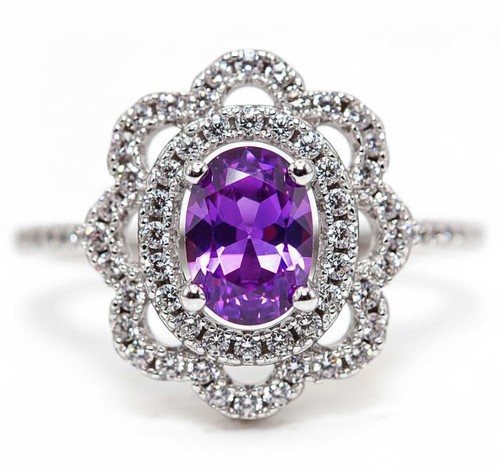 2ct heat treated amethyst 925 - amethyst,