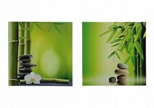 2 Wandbilder Orchidee Bambus