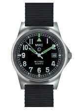 MWC G10LM Militäruhr | 50m | Datumsfenster | verschraubter Gehäuseboden | schwarzes Armband