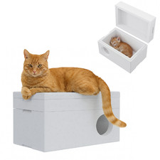 QLS Wetterfestes Katzenhaus aus Styropor 58x38x35 cm Schutzhäuschen Outdoor